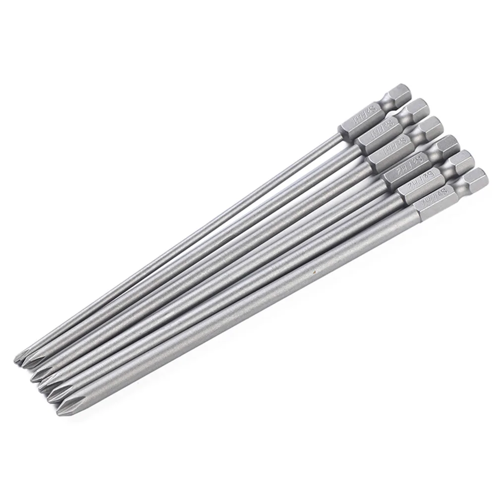 

6pcs Electric Magnetic S2 Multi Tool Long Alloy Steel Set Hex Cross Screwdriver Bit