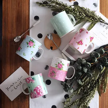 

The glass ceramic cup personality couple cups to drink a glass of water milk coffee cup mug with cover with spoon