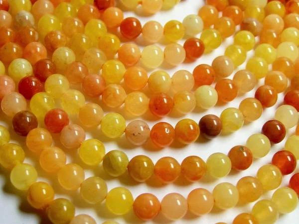 Хорошие 6 мм круглые желтые нефриты бусины около 60 шт|jade beads|yellow jade beadsyellow |