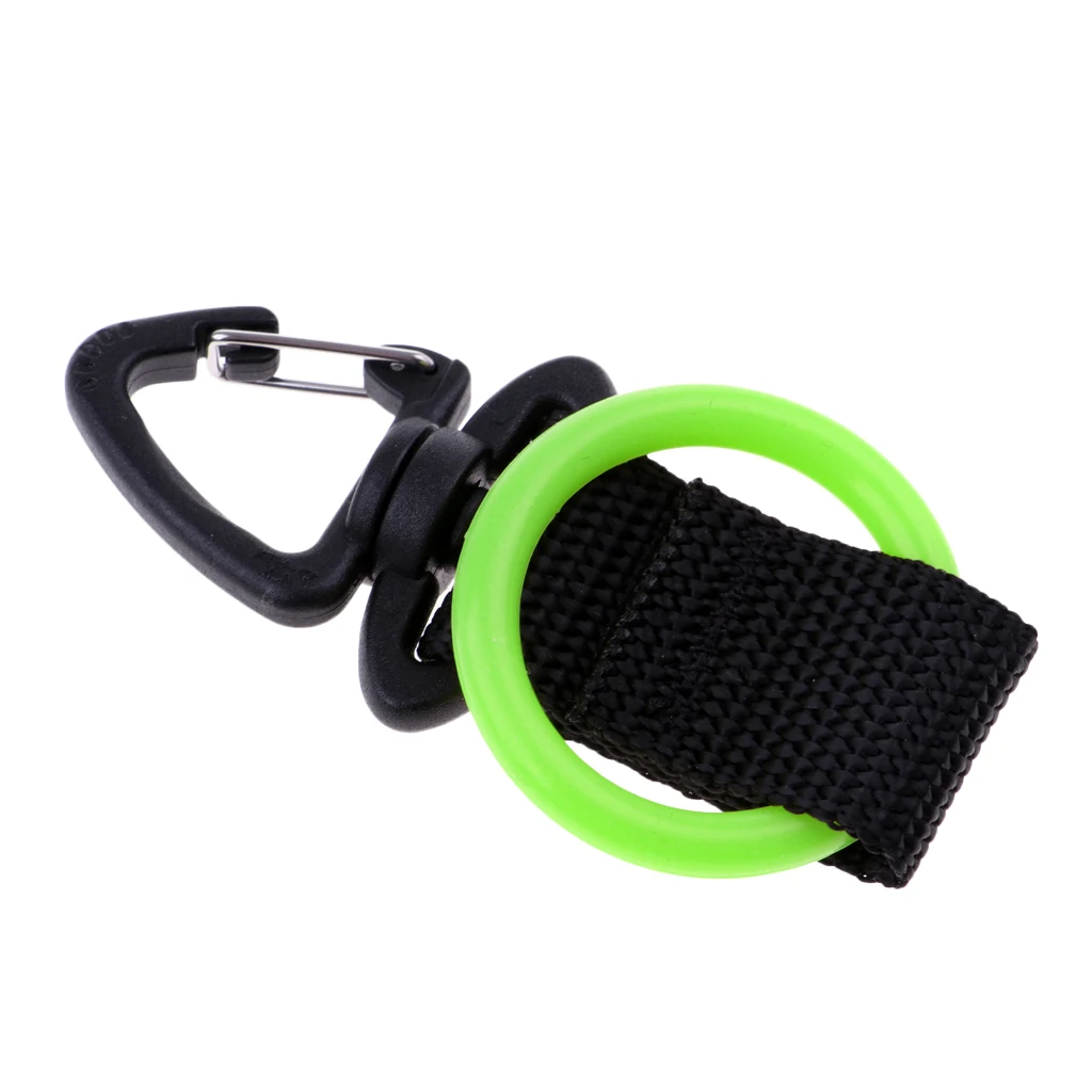 Lightweight Portable Universal Silicone Scuba Diving Webbing Regulator Octopus Mouthpiece Holder Retainer & Snap Clip Hook 