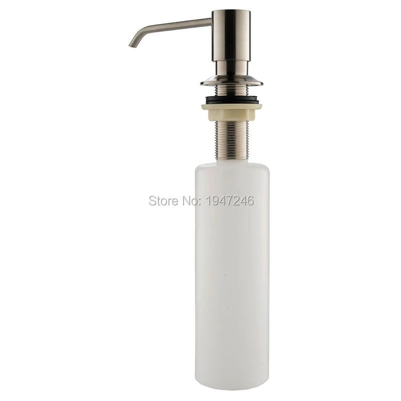 Solid Stainless Steel Brushed Nickel Built In Deck Mount Pump Countertop Kitchen Sink Soap Dispenser Set With 13 Oz Bottle Solid Stainless Steel Brushed Nickel Built In Deck Mount Pump Countertop Kitchen Sink Soap Dispenser Set With 13 Oz Bottle