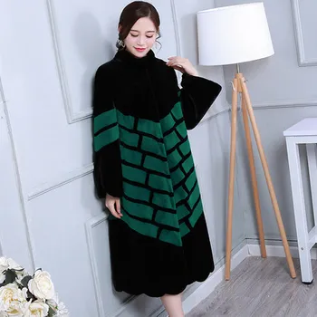 

Winter New Fashion Large Faux Mink Velvet Coat N42