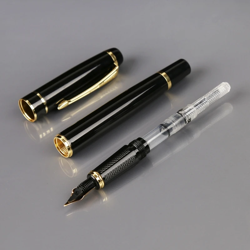 Точка записи 0,5 мм черная ручка с очень гладкой золотой отделкой Стандартный F Перо перьевая подарок