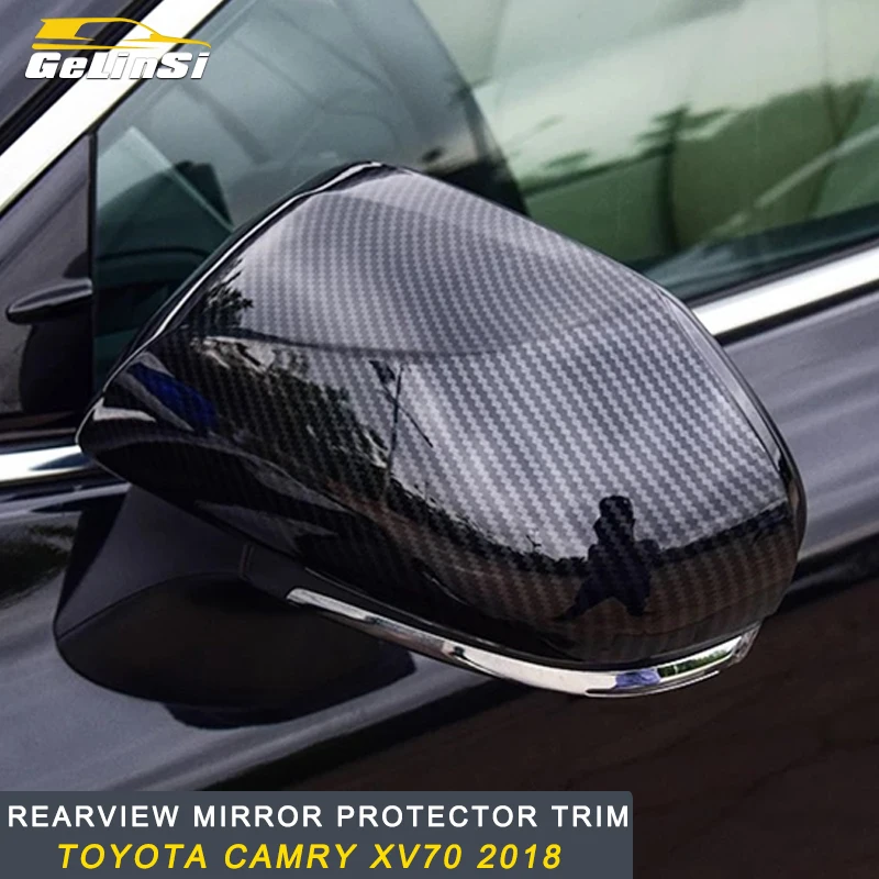 

GELINSI Rear View Mirror Cover Side Door Rearview Mirrors Protector Trim Car-Styling Accessories For Toyota Camry XV70 2018