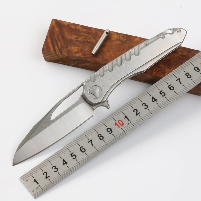 

High Quality folding knife D2 blade Steel handle utility tactical survival knives outdoor camping tools ball bearing flipper