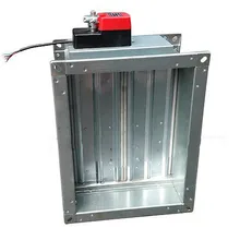 200-400 мм Электрический воздушный амортизатор из нержавеющей стали клапан вентиляционная труба клапан лист оцинкованного железа квадратный огнеупорный выпускной клапан