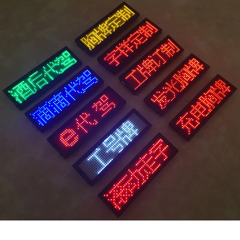 

Programmable LED Digital Scrolling Message Name Tag Id Badge (Red)