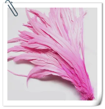 

100 Pcs/lot 14-16 Inches(40-45cm) natural Rooster Feathers pink rooster feather plumes for weddind/party/Christmas decoration