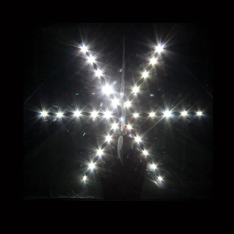Professional 1.5 / 2 Square Meter LED Power Snowflake Kite With 48/ 132 Lights Good Flying Factory Outlet | Игрушки и хобби