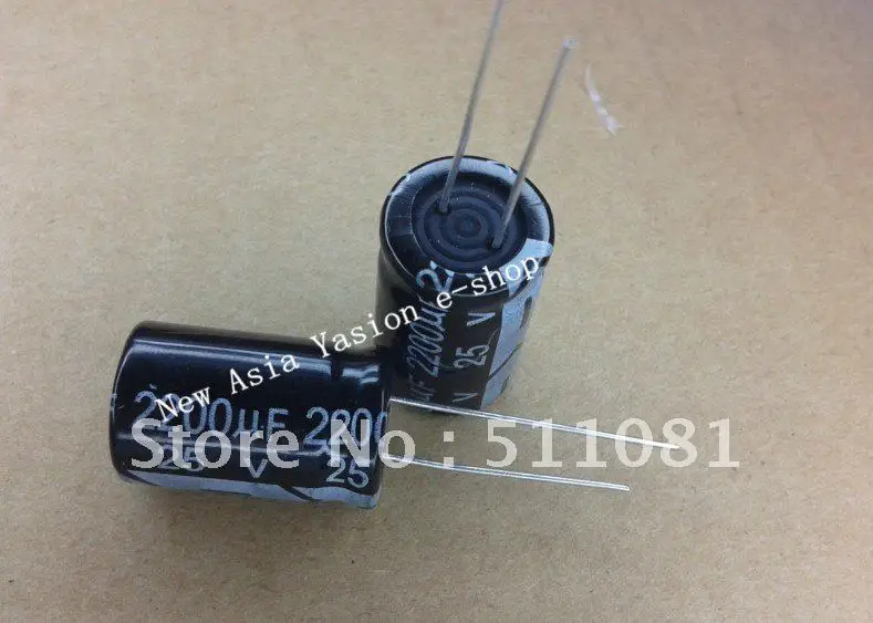 

20pcs 25V2200UF 13*21mm 25V 2200UF 13*21 Electrolytic capacitor