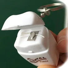 2 шт./набор, 15 м, портативная зубная нить для чистки зубов с кольцом для ключей, межзубная нить, нить, чистка зубов, инструменты для ухода за зубами JIU55