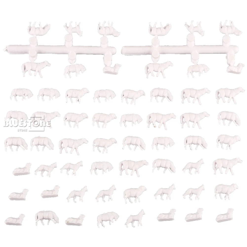 60 шт 1:150 неокрашенные Белые сельскохозяйственные животные Овцы N весы