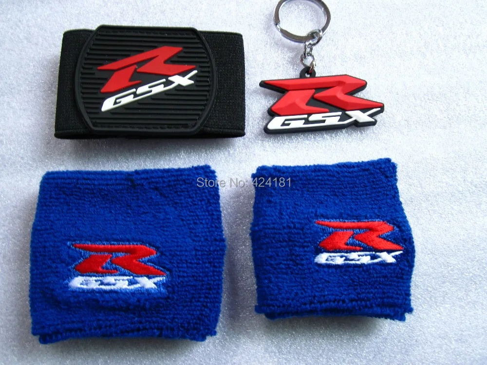 

GSXR 3D Rubber Keyring Keychain & GSXR Brake Clutch Oil Reservoir Sock Cover Sleeve & GSXR Shifter Sock Shoe Cover Protector