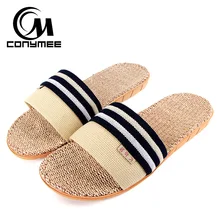 CONYMEE пляжные сандалии Мужская обувь летние льняные Вьетнамки домашние Зимние тапочки мужская обувь Pantuflas