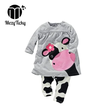 MezyTicky Dress for CowsTeenage Girls Clothing Baby Boutique Kids Outfits Set Tiny Cottons Children Summer Hip Hop Costumes 6p510 wholesale baby kids boutique clothing lots