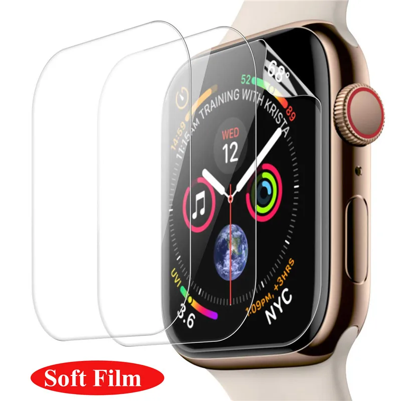 

2pcs/lot For Apple Watch 4 Soft Tempered Glass Film For i Watch Series 4 38MM 40MM 42MM 44MM Screen Protector Protective Film