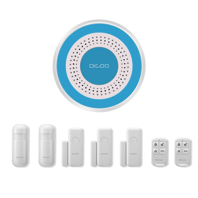 NEW Set DIGOO DG-ROSA ROSA 433MHz Wireless DIY Standalone Alarm Siren Multi-function Home Security Alarm Systems Kit