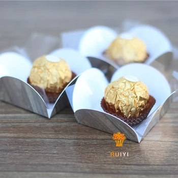 

Silver birthday party decorations kids party supplies cake wrappers chocolate box orminhas para doces 50pcs/lot AW-0521