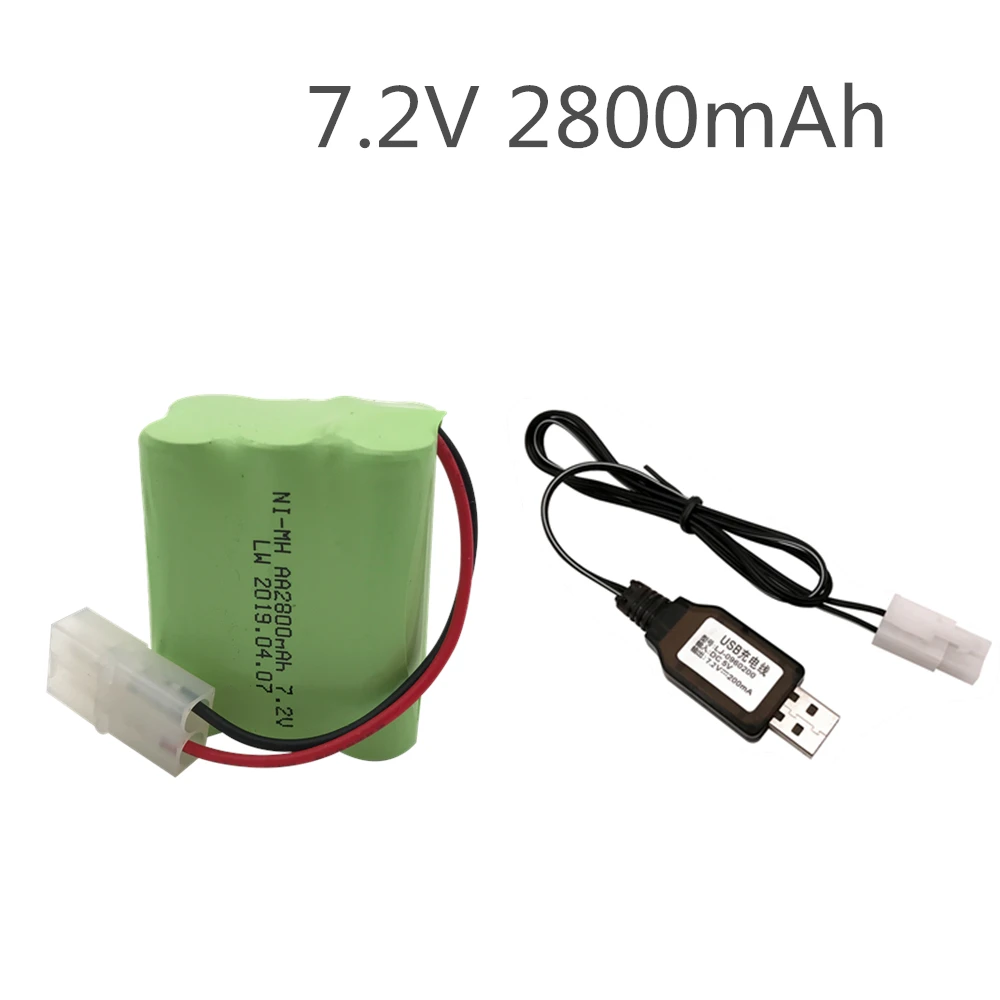 2800mah 7,2 v перезаряжаемая батарея с зарядным устройством nimh 7,2 v aa nimh батарея для дистанционного управления электрическая игрушка инструмент лодка