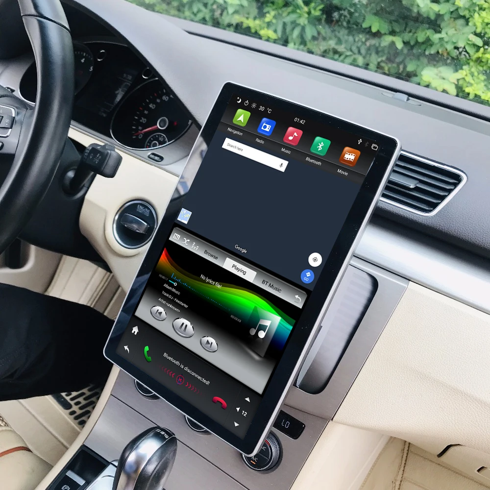 Perfect 12.8 " HD IPS 1920*1080 2 Din Tesla Android 8.1 4G RAM 32 GB auto multimedia radio for universal radio GPS Navigation bluetooth 1