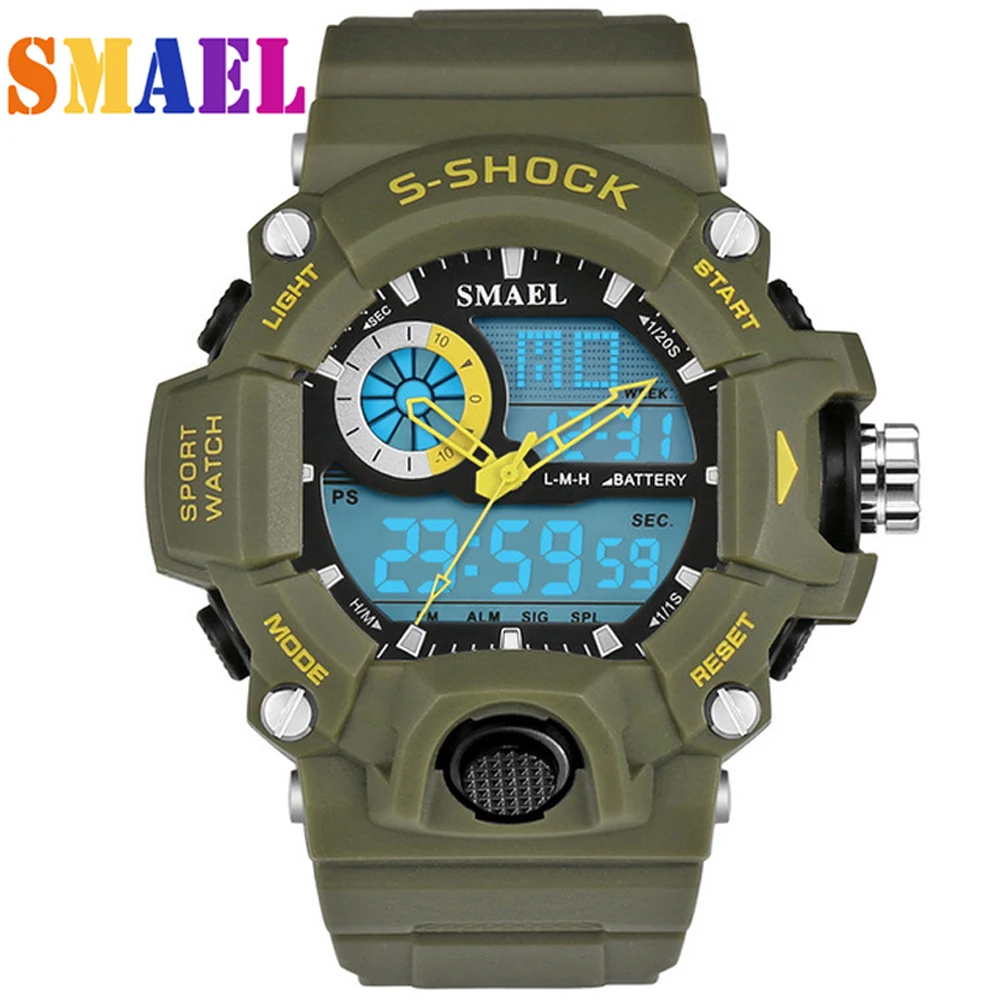 New SMAEL Watches Men G Style Wateproof S Shock Sport Mens Watches Top Brand Luxury LED Digital-watch Military Army Wristwatches