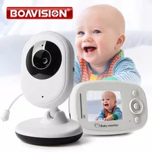 2,4 ''цветной беспроводной видеоняня, Ночной светильник, Babyphone 2,4 GHz камера безопасности, 2 способа разговора, цифровой зум, температура музыки