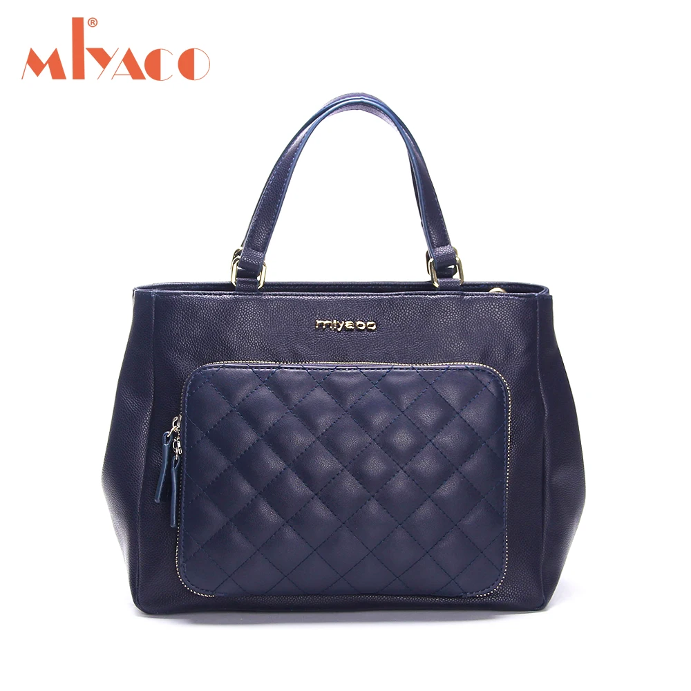 

MIYACO Diamond Pattern Soft PU Leather Women Handbag Female Top Handle Bag Girls Hand bag Casual Women Bag