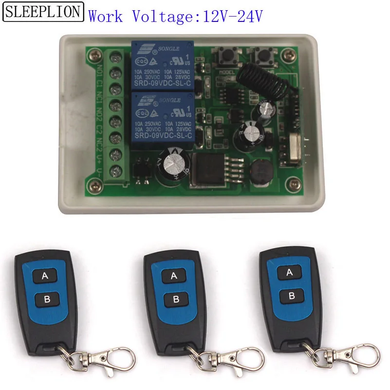 12V 24V 36V 48V 2CH Smart Remote Control Switch System 123 Transmitter Receiver Relay Receiver Smart Home Switch (3)