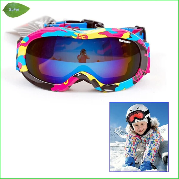 FG50 Kid's Double Lens Ski Goggles Anti fog Professional Children Ski