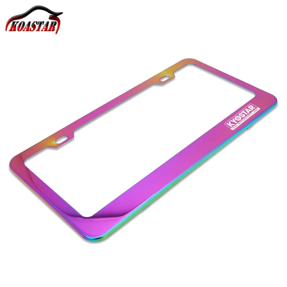 KD7047NE US stainless steel license plate frame Neochrome3