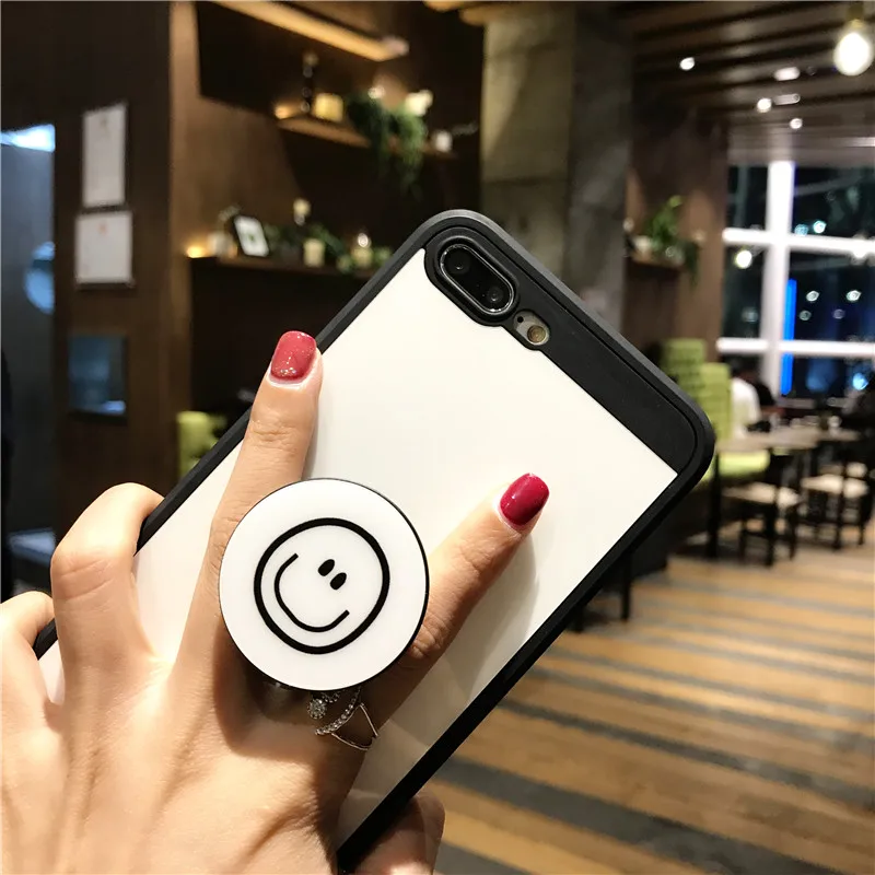BROTOLA With Round Pop Phone Holder Dust Plug Case For iphone 6 Case