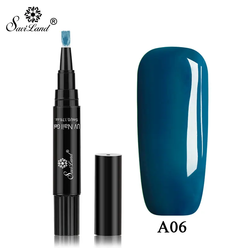 Saviland Гель-лак для ногтей ручка высокое качество дизайн ногтей Салон Советы 58 Горячая Цвет замочить от УФ светодиодный гель лак для ногтей - Цвет: A06