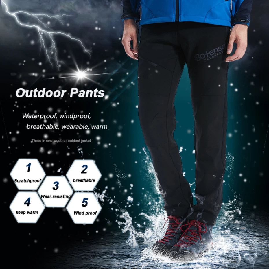 Quente ao ar Femininas à Prova Calças de Trekking Novo Inverno Livre Calças Dwaterproof Água Quente Velo Caminhadas Escalada Acampamento Esporte Softshell 1828b 9 femininas à prova dwaterproof água quente velo