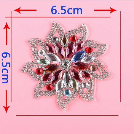 Дизайн патчи с DMC класс горячей фиксации Стразы ручной работы Железная Ткань футболка куртка аксессуар цветочный роскошный DIY патч - Цвет: Style 3