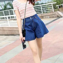 Горячие женские шорты женские летние повседневные брюки женские брюки летние свободные с высокой талией широкие джинсы и шорты Y604