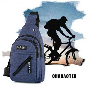 

Men Messenger Bags Travelling Mountaineering Mobile Phone Bag Waist Packs Chest Pack Bag Solid Sling Bags Chest Phone Pouch
