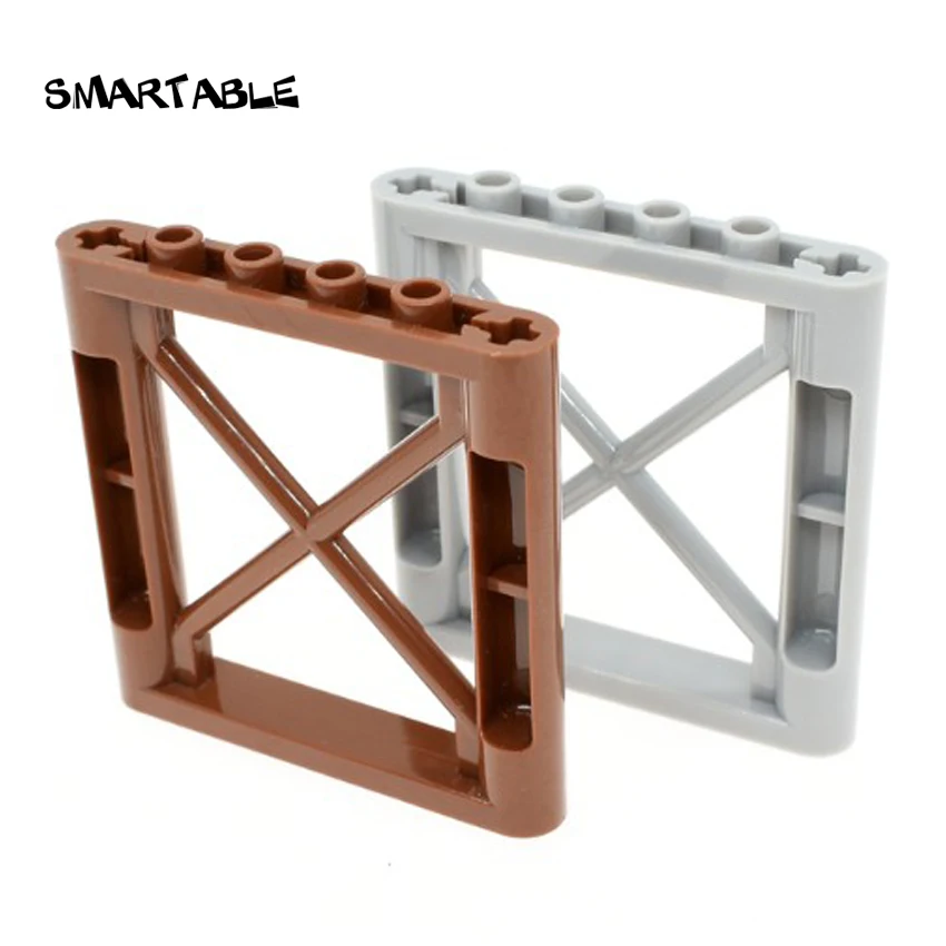 Smartable اطار النافذة 1x2x3 مع الزجاج أجزاء اللبنات DIY لعب للأطفال متوافق Legoing 60593 + 60602 مدينة 10 قطعة/الوحدة