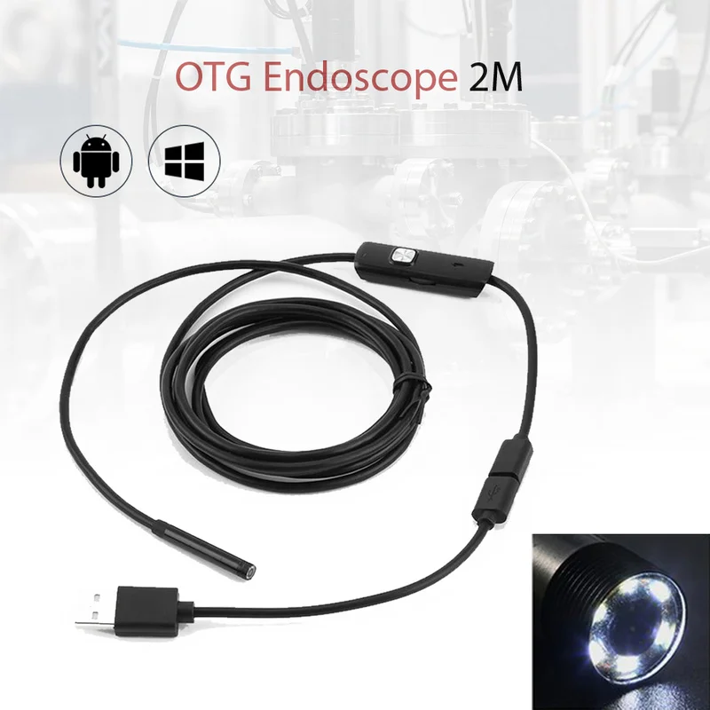 

5.5mm Lens 720P Android USB Endoscope Camera Soft Snake Wire Inspection Tube Android Borescopes Mini Camera For PC Android Phone