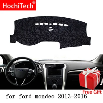 

Rose Pattern Non-slip Dashmat Dash Mat Dashboard Cover Pad Cover Carpet Car Sticker for Ford mondeo 2013 2014-2018 Car Styling