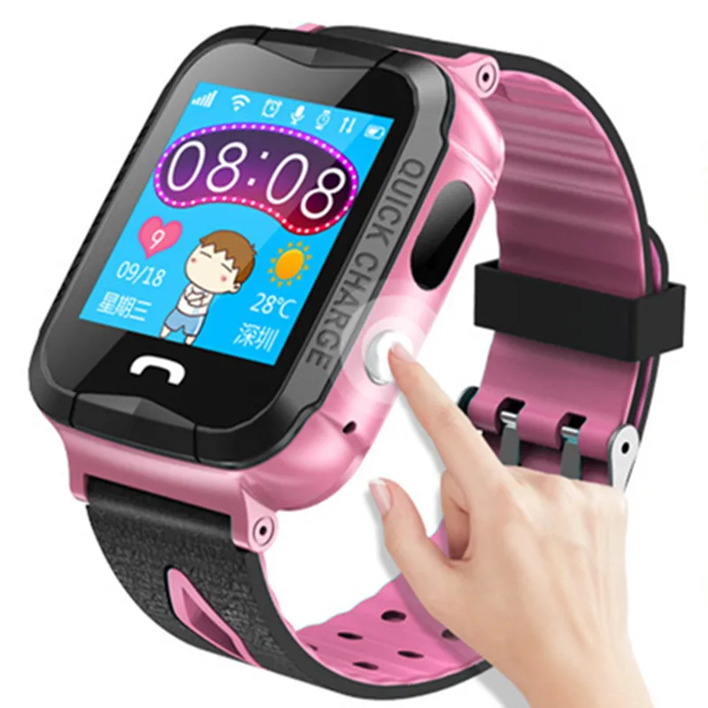 Gift Children Smartwatch Waterproof GPS Triple positioning Smart Kid Watch Large Color Screen Bracelet Alarm clock Learn Light 