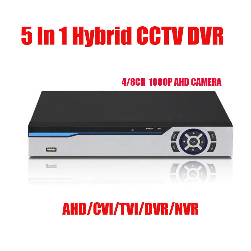 

5 IN 1 DVR 4Ch 8Ch 1080P AHD CVI TVI CVBS 16CH 1080P NVR Security CCTV DVR NVR HVR Hybrid Onvif Max 6TB 1* SATA interface