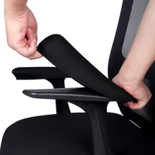 1 пара, черный чехол для компьютерного стула, мягкий эластичный чехол для офисного стула, эластичный водонепроницаемый Зимний теплый чехол для подлокотника