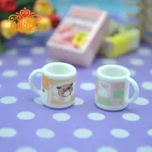 1/12 весы кукольный домик миниатюрная мебель мультфильм пара чашки 2 шт
