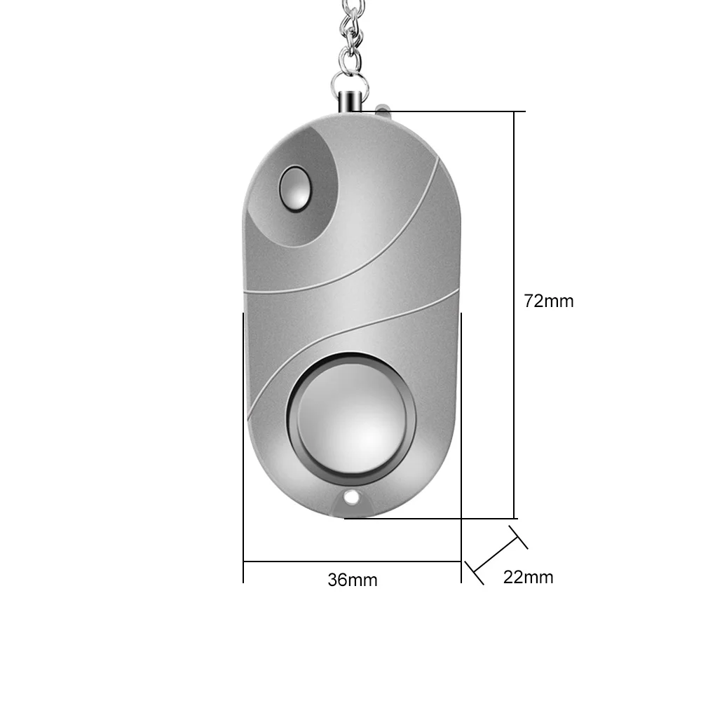 Defensa персональная сигнализация 120-130 дБ безопасный звук аварийная Самозащита безопасность брелок светодиодный фонарик для женщин пожилых