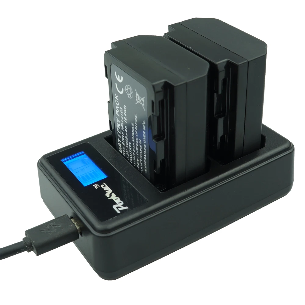 NP FZ100 Battery NPFZ100 Bateria + LED Dual USB Charger для Sony BC QZ1 a9 a7R III a7 ILCE 9 Camera|Цифровые аккумуляторы| |