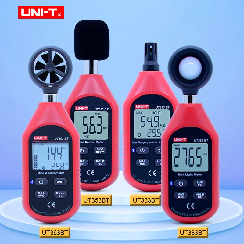 UNI-T UT333BT UT353BT UT363BT UT383BT цифровой измеритель влажности мини-анемометр светильник Люкс Цифровой измеритель звука