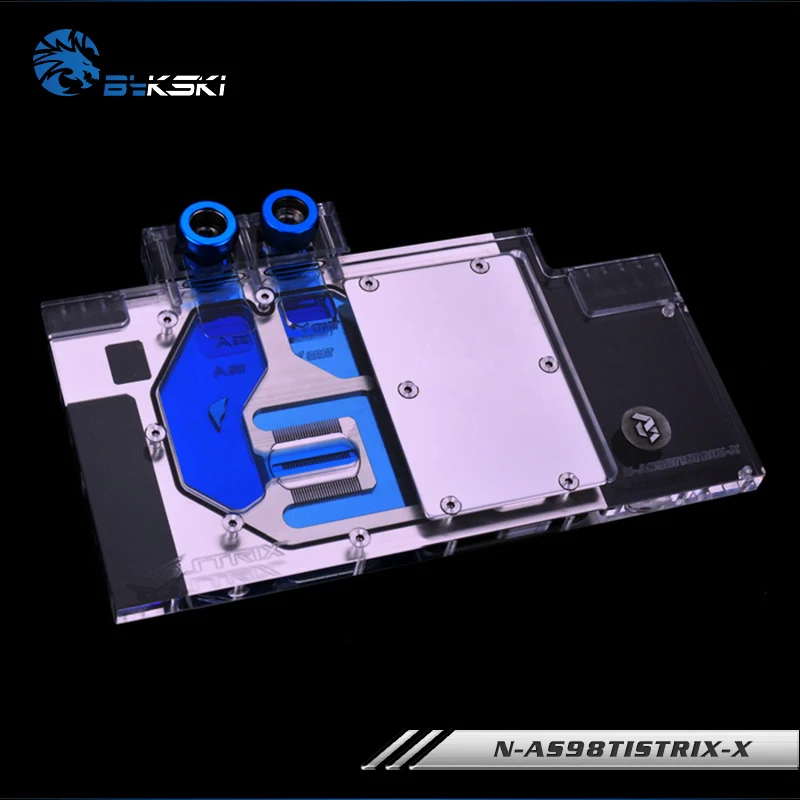 

BYKSKI Full Cover GPU waterblock for ASUS STRIX-GTX 980TI-DC3OC Video Card. P/N:N-AS98TISTRIX-X