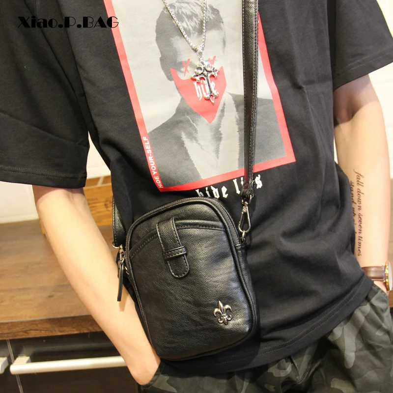 Xiao.P Brand Small Shoulder Bags Designer Men Cross Body Bag Mini Shoulder Bags Casual Small ...