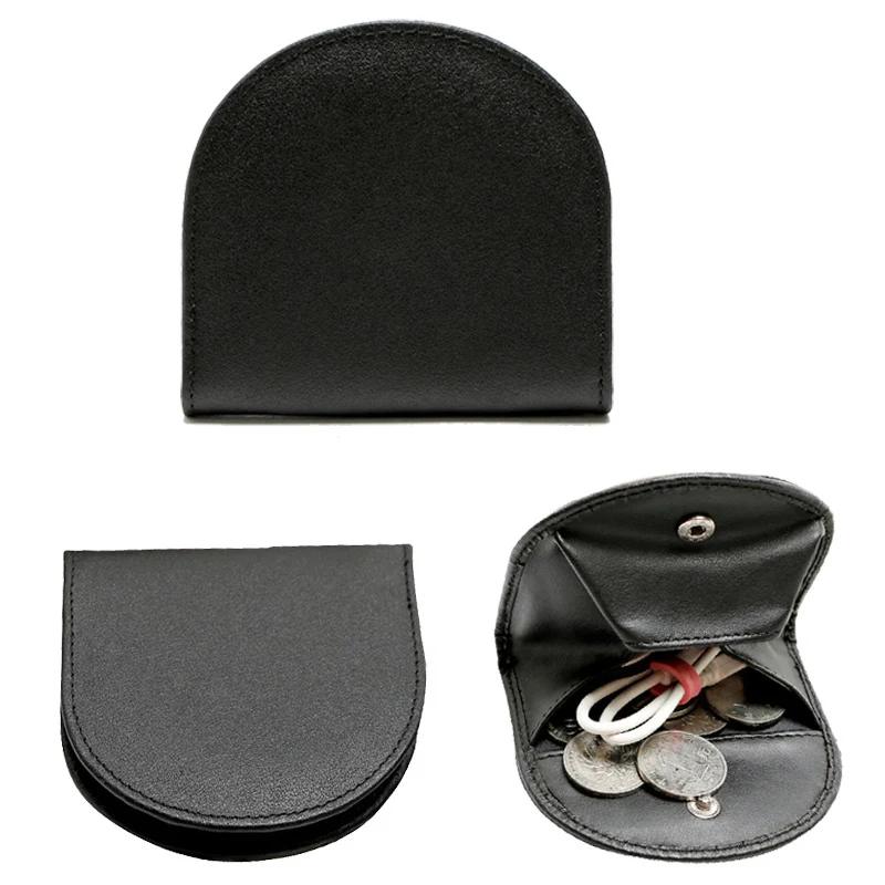 Cowhide Coin Purse Men Business Slim Mini Coin Purse Small Key Wallet Zero wallet Snap headset bags