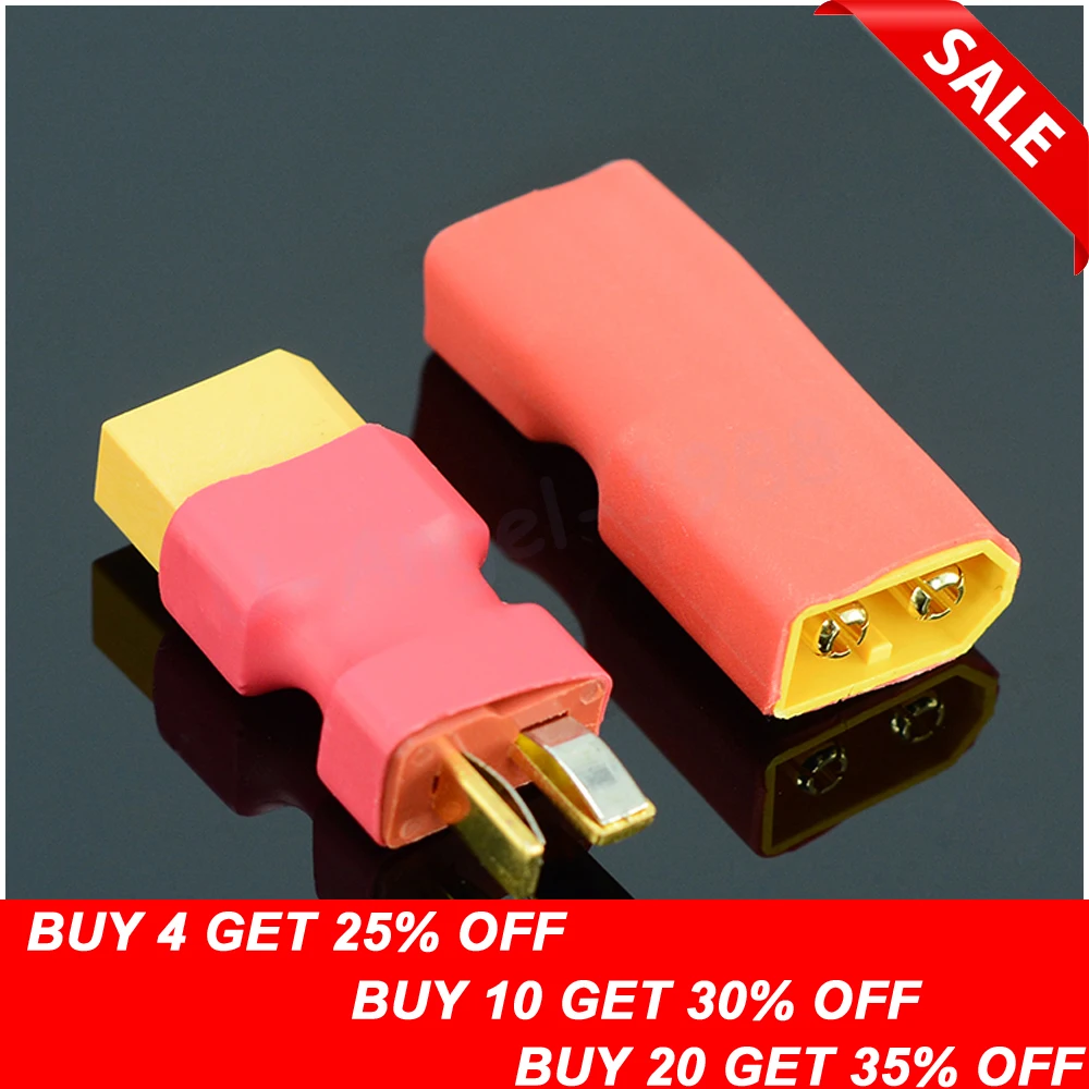 

1pcs T Male Plug to XT60 Male / T Female Plug to XT60 Female Adapter For RC Helicopter Quadcopter LiPo Battery Plug Connector